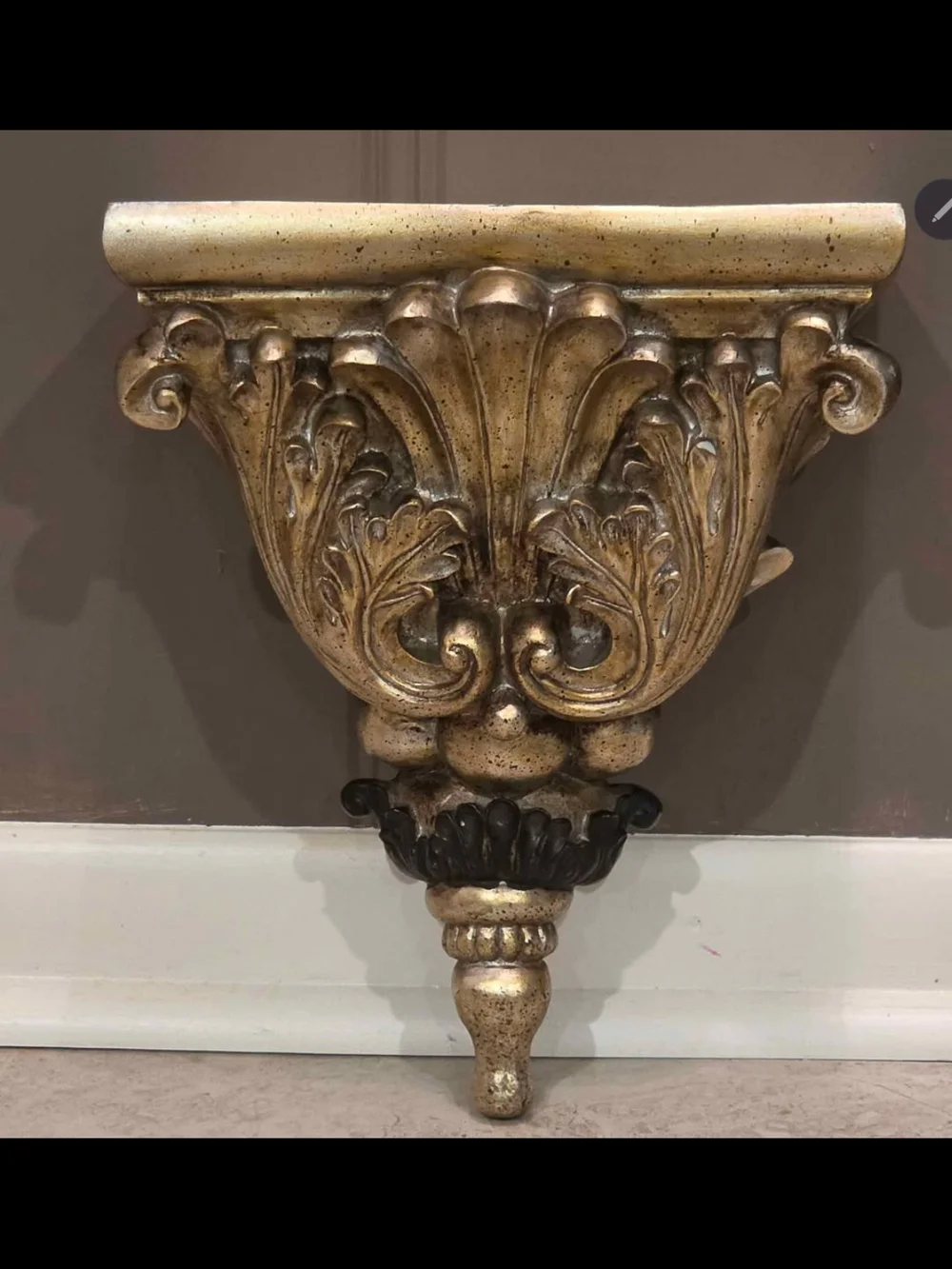 Gold Acanthus Wall Corbel Shelf Accent
